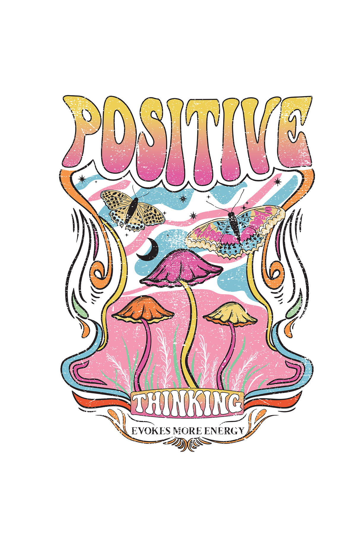 Positive Thinking Graphic T Shirt