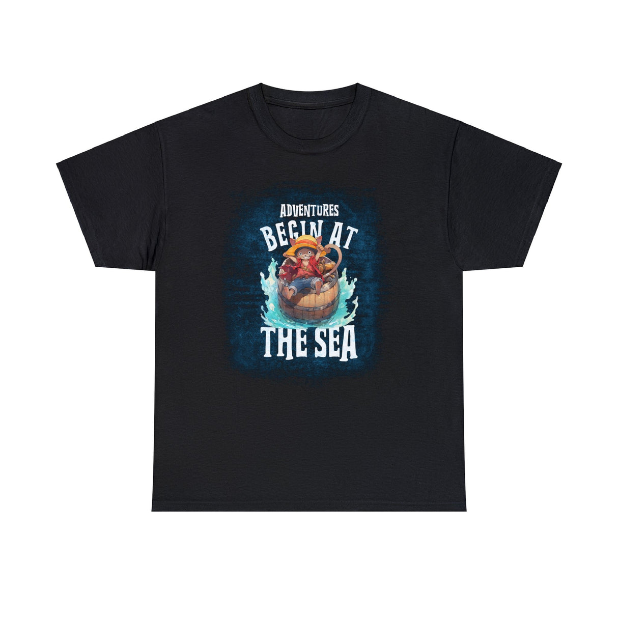 Adventures Begin At The Sea Graphic Tee Shirt