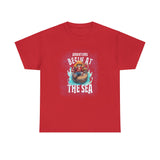 Adventures Begin At The Sea Graphic Tee Shirt