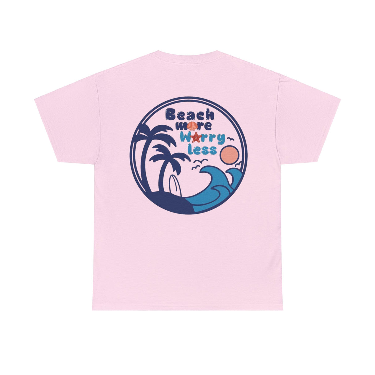 Beach More Worry Less Graphic Tee Shirt