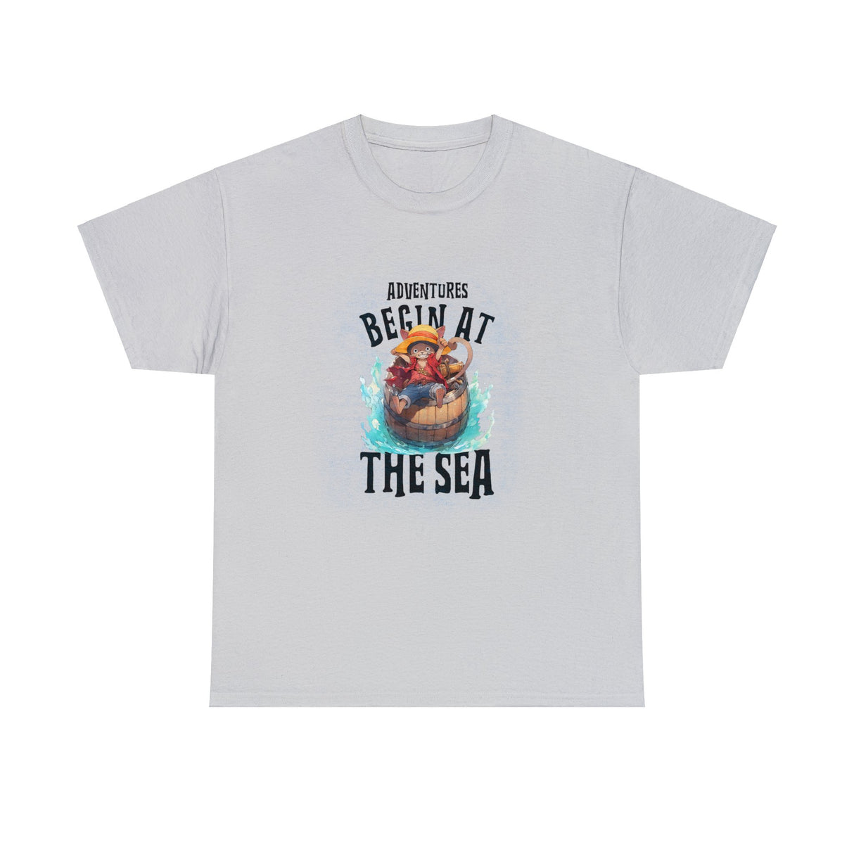 Adventures Begin At The Sea Graphic Tee Shirt