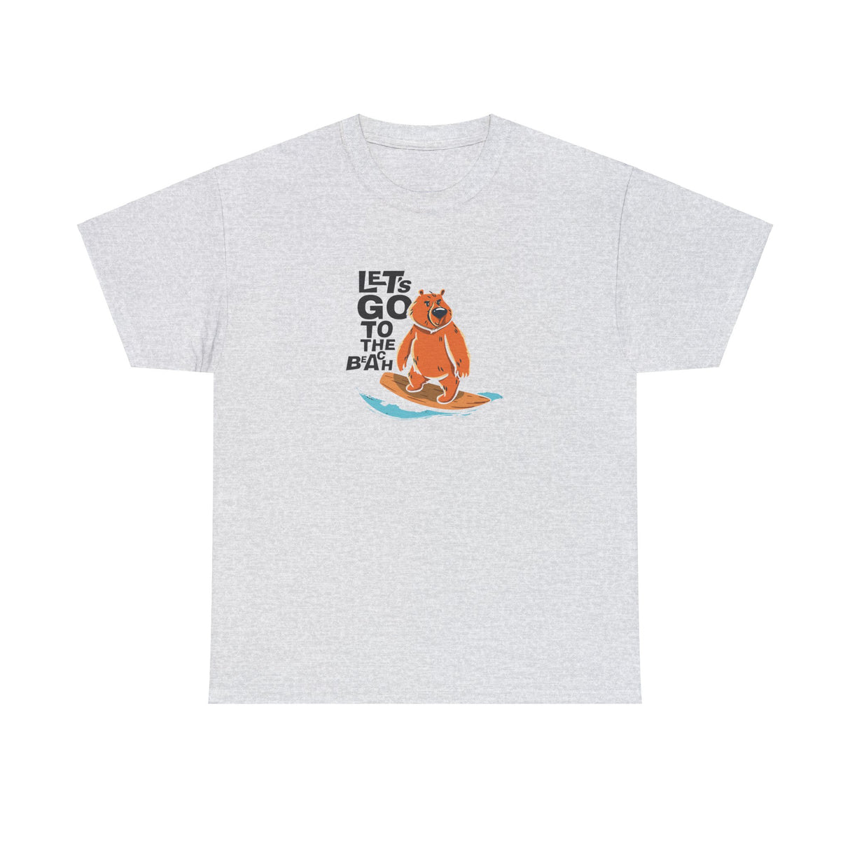 Let's Go To The Beach Bear Graphic Tee Shirt
