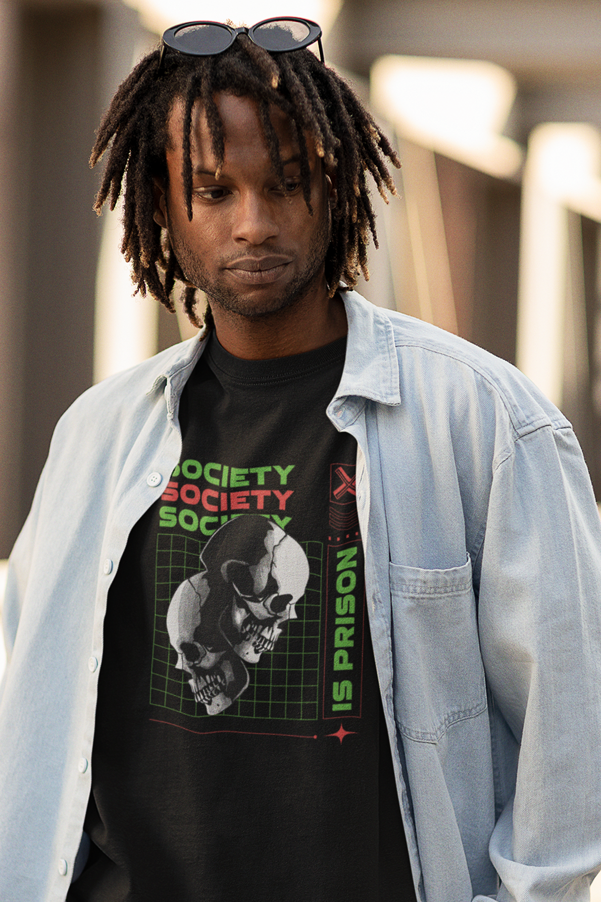 Society Is Prison Graphic T Shirt