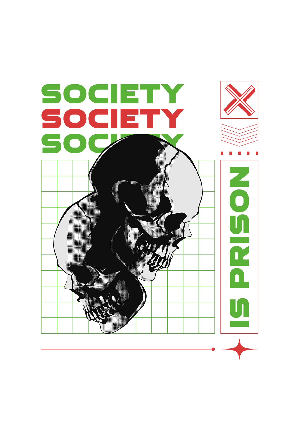 Society Is Prison Graphic T Shirt