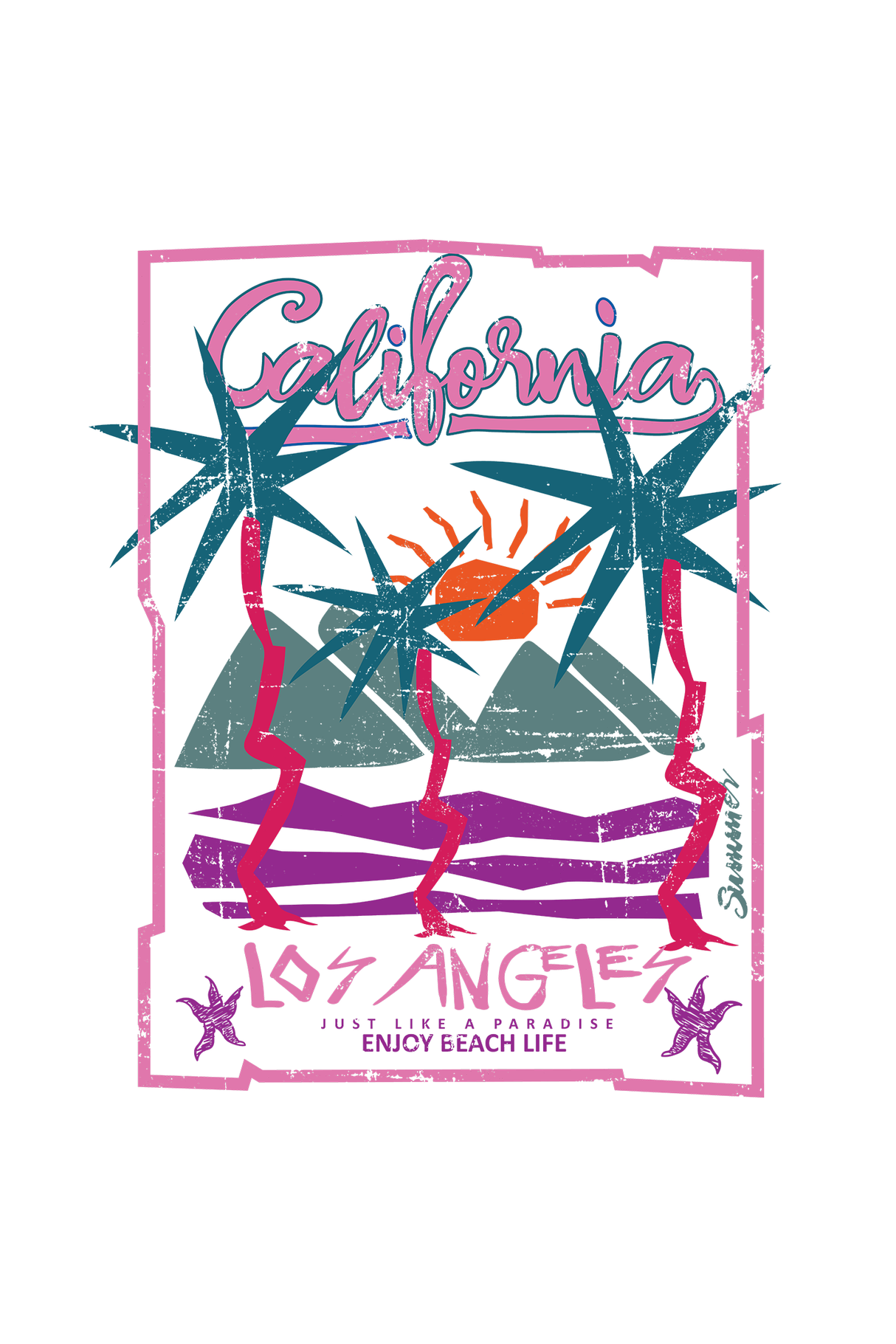 California Los Angeles Graphic Tee Shirt