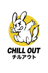 Chill Out Bunny Graphic Tee Shirt
