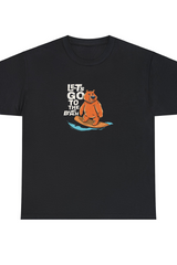 Let's Go To The Beach Bear Graphic Tee Shirt