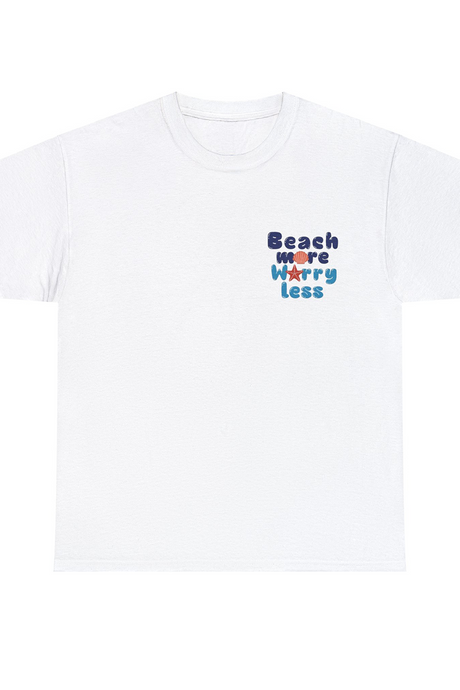 Beach More Worry Less Graphic Tee Shirt